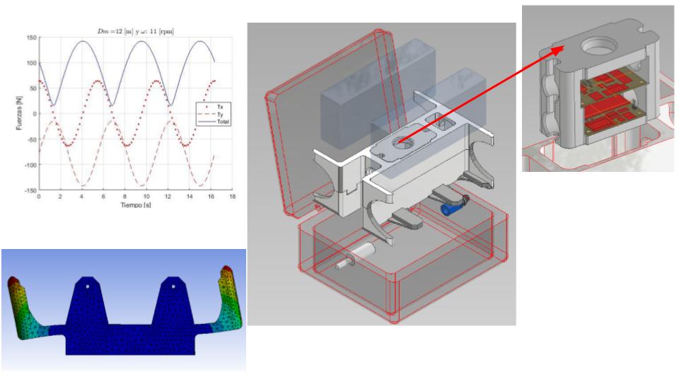 Aurora Space vibration and acceleration sensor support